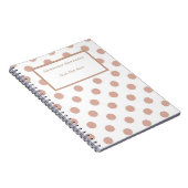 Rose Gold Pokadot NoteBook Notizblock (Rechte Seite)