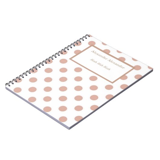 Rose Gold Pokadot NoteBook Notizblock (Linke Seite)