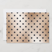 Rose gold polka dot DIY Foto caduceus Abschluss Einladung (Rückseite)