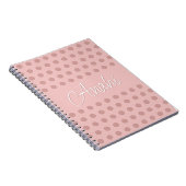 Rose Gold Polka Dot Personalisiert Notizblock (Rechte Seite)