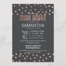 Rose Gold Polka Dots Holzkohle Schwarzes Brautpart