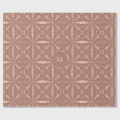 Rose Gold Polka Dots Muster Weihnachten Geschenkpapier (Flach)