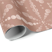 Rose Gold Polka Dots Muster Weihnachten Geschenkpapier (Rolleneckpunkt)