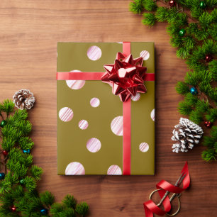 Rose Gold Polka Dots Yellow Brown Geometric Circle Geschenkpapier