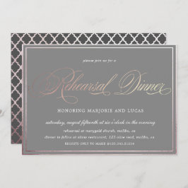 Rose Gold Probe Abendessen Einladung