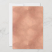 Rose Gold Probe Abendessen Einladung (Rückseite)