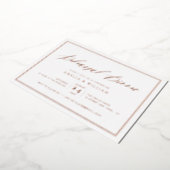 Rose Gold Probe Dinner Folieneinladung (Gedreht)