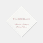 Rose Gold Probe Dinner Hochzeit Hashtag Napkins Serviette (Ecke)