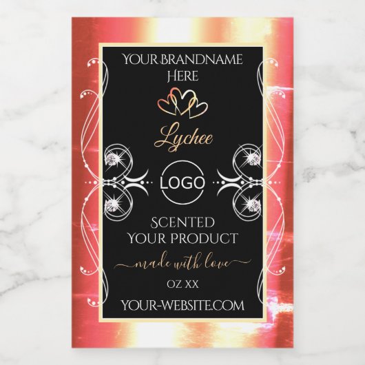 Rose Gold Produktkennzeichnungen Diamanten mit Log Lebensmitteletikett (Einzelnes Label)