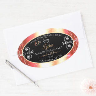 Rose Gold Produktkennzeichnungen Diamanten mit Log Ovaler Aufkleber