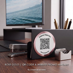 Rose Gold Promotions QR Code Magnet