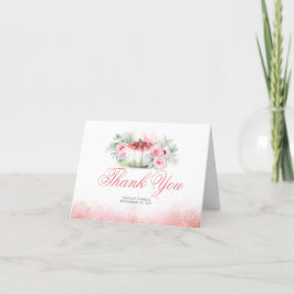 Rose Gold Pumpkin Fall Baby Dusche Vielen Dank Dankeskarte