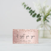 Rose Gold qcode Geschenkgutschein Visitenkarte (Stehend Vorderseite)