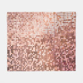 Rose Gold: quadratische Mosaikfliesen. Fleecedecke (Vorderseite (Horizontal))