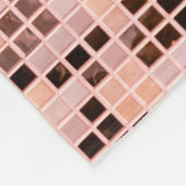 Rose Gold: quadratische Mosaikfliesen. Fleecedecke (Ecke)