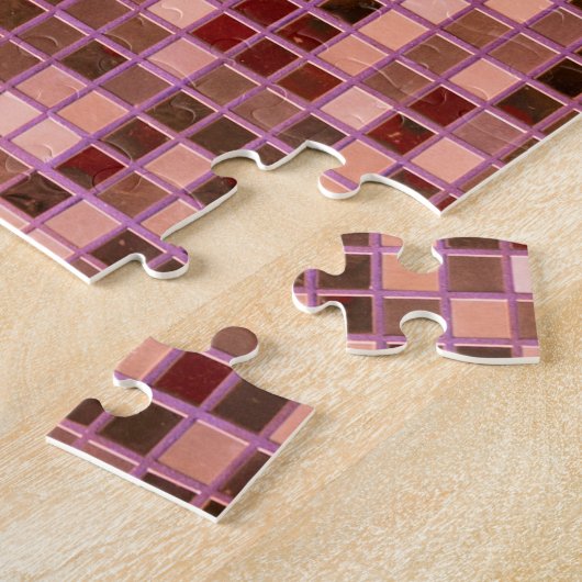 Rose Gold: quadratische Mosaikfliesen. Puzzle (Seite)