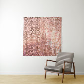 Rose Gold: quadratische Mosaikfliesen. Wandteppich (Beispiel (Horizontal))