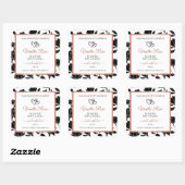 Rose Gold Quadratischer Aufkleber (Blatt)