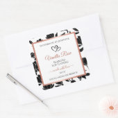 Rose Gold Quadratischer Aufkleber (Umschlag)