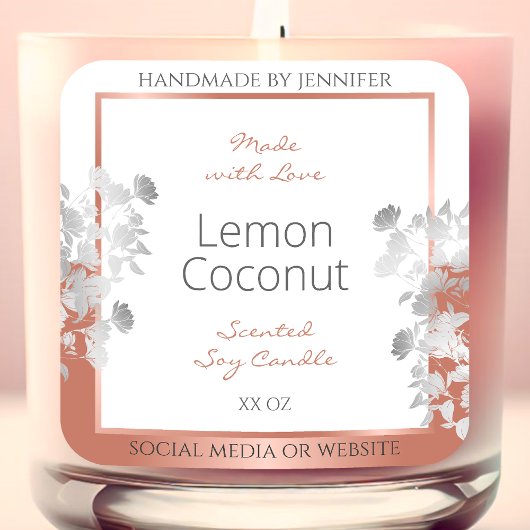 Rose Gold Quadratischer Aufkleber