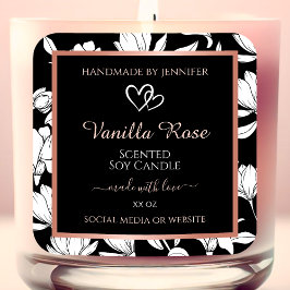 Rose Gold Quadratischer Aufkleber