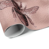 Rose Gold Queen Bee Geschenkpapier (Rolleneckpunkt)