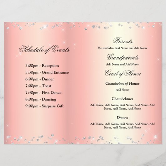 Rose Gold Quinceanera (Rückseite)