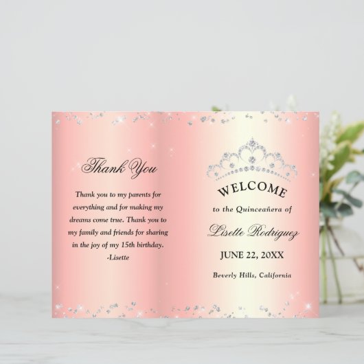 Rose Gold Quinceanera (Stehend Vorderseite)