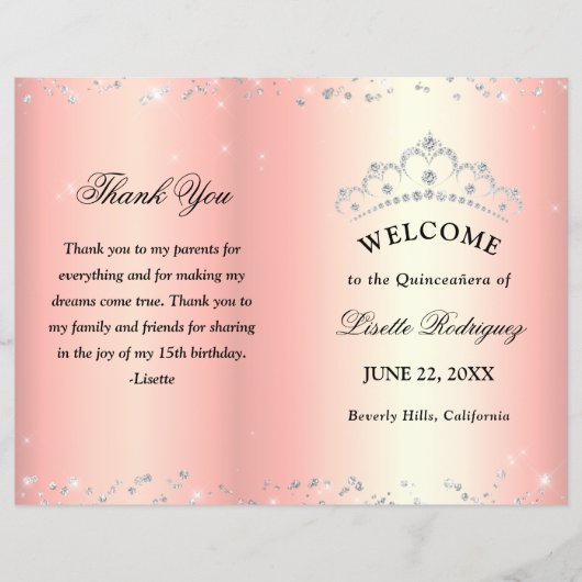 Rose Gold Quinceanera (Vorderseite)