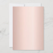 Rose Gold Quinceanera Einladung (Rückseite)