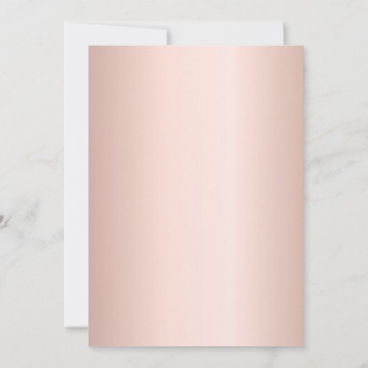 Rose Gold Quinceanera Einladung (Rückseite)