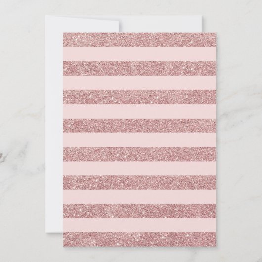 Rose Gold Quinceanera Einladung (Rückseite)