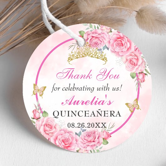Rose Gold Quinceanera Miss Quince 15 Anos Geburtst Geschenkanhänger