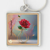 "Rose Gold Radiance" Schlüsselanhänger (Vorne)