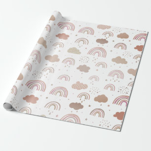 Rose Gold Rainbow Muster Geschenkpapier