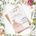Rose Gold Real Foil Sweet 16 Sechzehn Glitzer Klei Folieneinladung<br><div class="desc">Dieses Design kann in dem Bereich personalisiert werden, der durch das Ändern des Fotos und/oder Textes zur Verfügung gestellt wird. Sie können auch angepasst werden, indem Sie auf Vorlage personalisieren klicken und dann auf die Schaltfläche klicken, um weitere Optionen anzupassen, um die Hintergrundfarbe zu löschen oder zu ändern, Text hinzuzufügen,...</div>