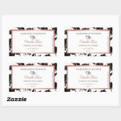 Rose Gold Rechteckiger Aufkleber (Blatt)