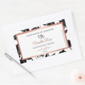 Rose Gold Rechteckiger Aufkleber (Umschlag)