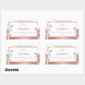 Rose Gold Rechteckiger Aufkleber (Blatt)