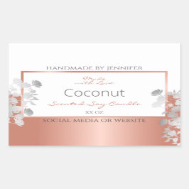 Rose Gold Rechteckiger Aufkleber