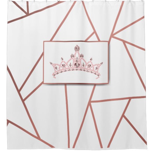 Rose Gold Regal Princess Duschvorhang (Vorderseite)