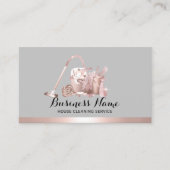 Rose Gold Reinigung Service Haushaltshilfe Visitenkarte (Vorderseite)