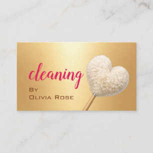 Rose Gold Reinigungsdienstleistung Geschäfts Karte