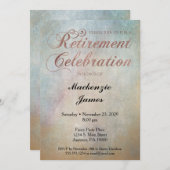 Rose Gold Rente Party Einladung (Vorne/Hinten)