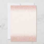 Rose Gold Rentirement Party Einladung (Rückseite)