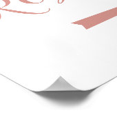 Rose Gold Restrooms Rechte Pfeil nach rechts abzei Poster (Ecke)