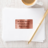Rose Gold Return Address Labels Adressaufkleber (Insitu)