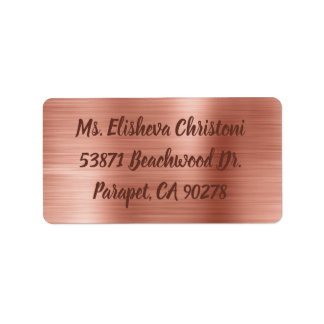 Rose Gold Return Address Labels Adressaufkleber