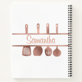 Rose Gold Rezept Kochbuch Personalisiert Notizblock (Rückseite)