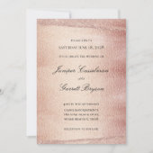 Rose Gold Rhapsody Wedding Elegante Sparkling Gold Einladung (Vorderseite)